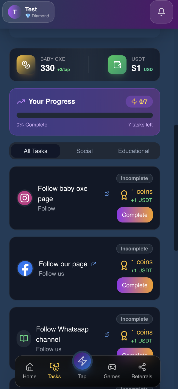 Daily Tasks